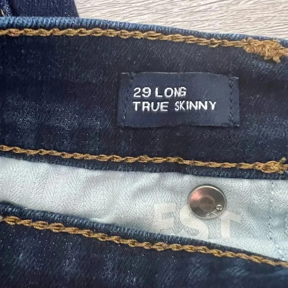 GAP Stretch True Skinny Rinsed Denim Jeans Size 29 - Picture 6 of 10